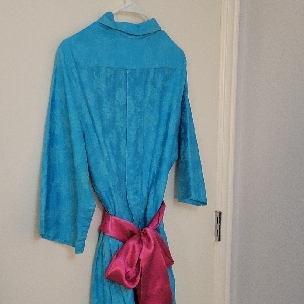 Handmade 1940s-1950s I love lucy floral damask Land Girl Performance Shirt Dress - Picture 3 of 11
